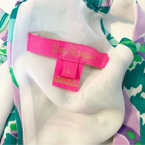 Lilly Pulitzer Rori Halter Top in Purple Iris on the Chase - Large - Picture 7 of 13